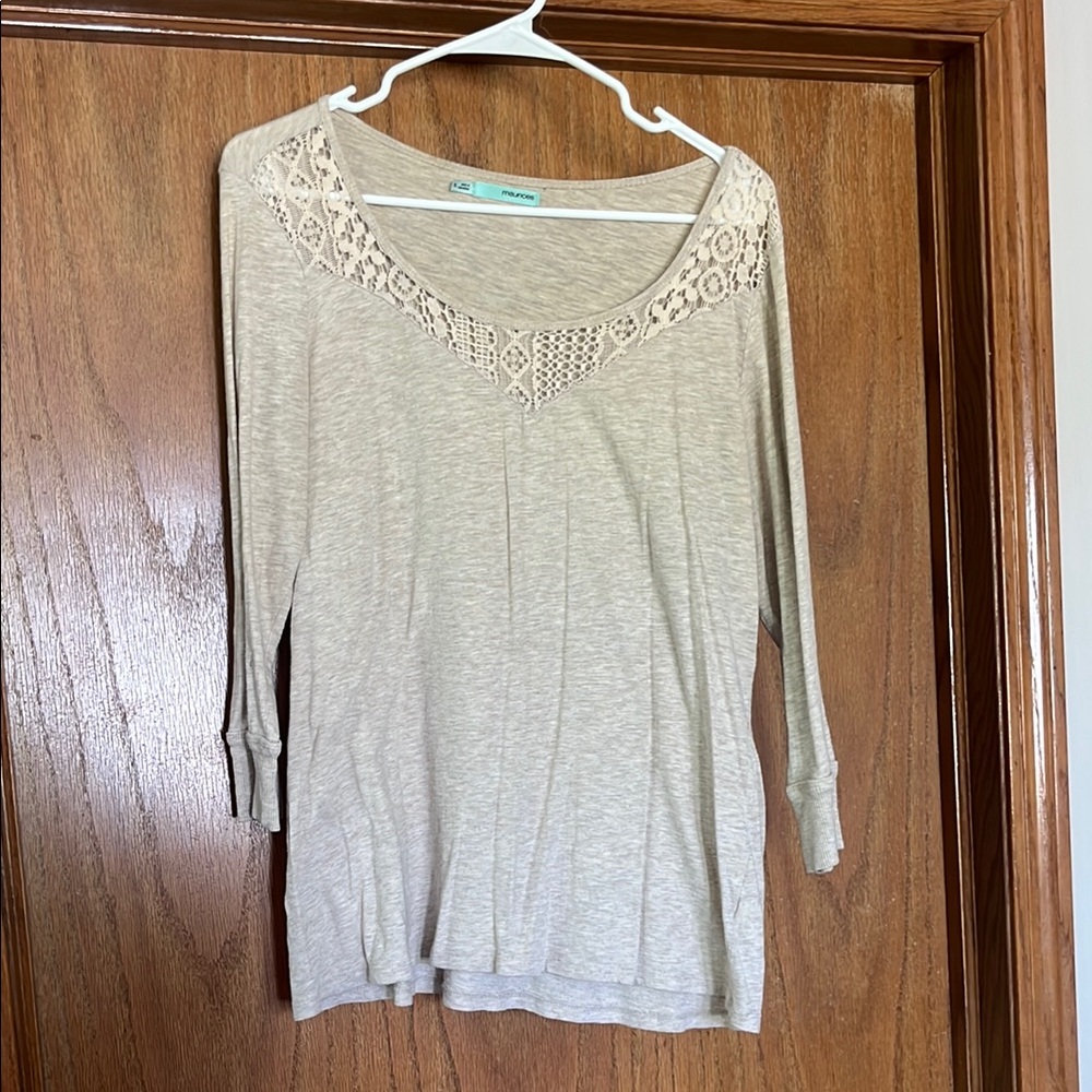 Maurices Cream Blouse Elegant Top